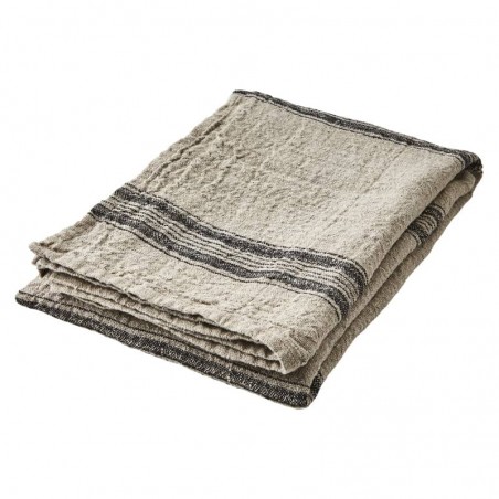 Nappe Lin Naturel Plaid en Lin Bohème Chic Abanita fr