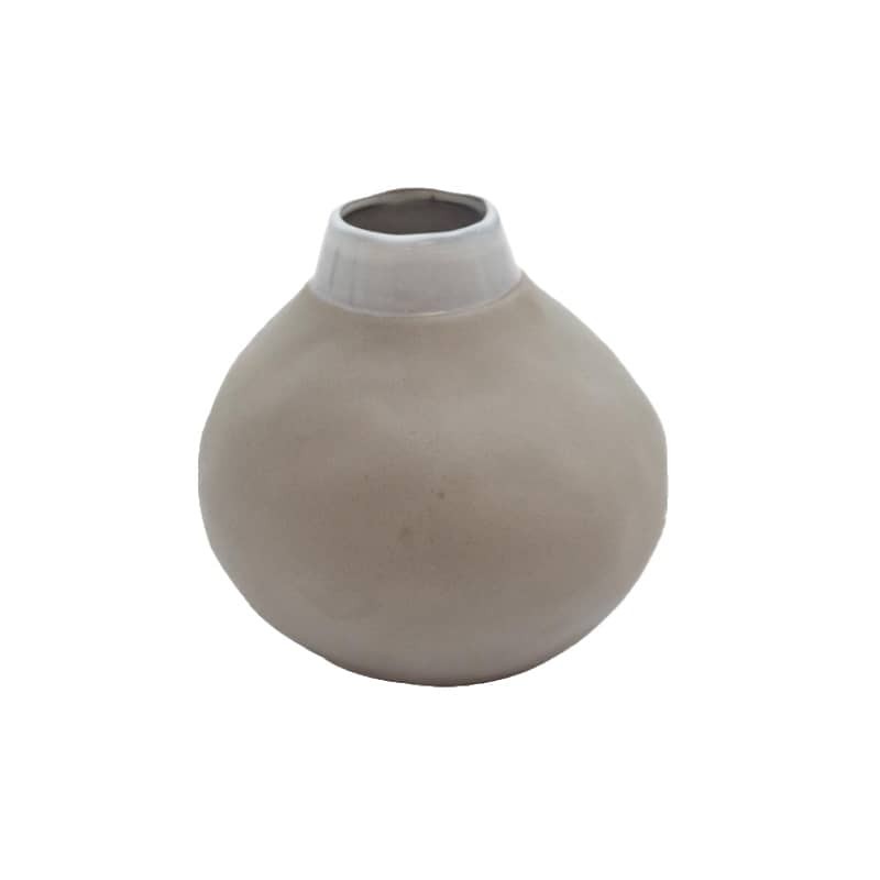 Vase en grès couleur gris clair