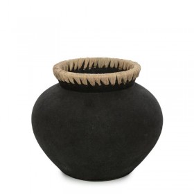 Vase terre cuite noire
