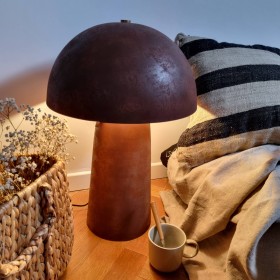 Lampe à poser champignon metal style industriel