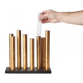 Bougeoir vase composé de 8 tubes en verre