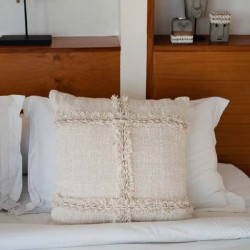 housse de coussin beige coquillage