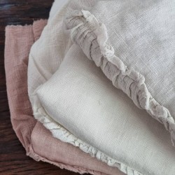 Chemin de Table Lin | avec Volants | Art de la Table | Abanita.fr Coloris naturel