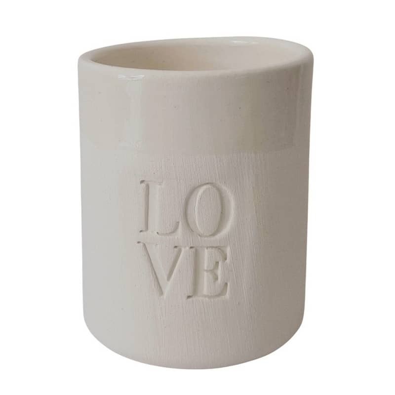 Mug en céramique blanche LOVE