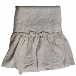 Chemin de Table Lin | avec Volants | Art de la Table | Abanita.fr Coloris naturel