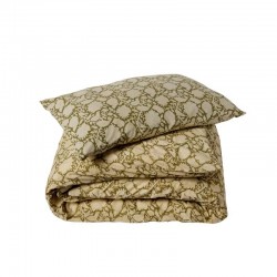 Housse de couette imprimé blockprint vert