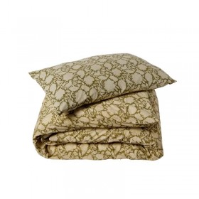 Housse de couette imprimé blockprint vert