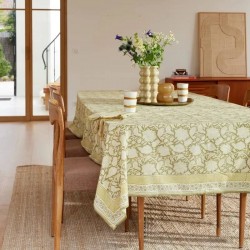 Nappe Bonheur du Jour vert Kaki 170 x 250 cm